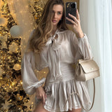 Becky | Women's Flowy Mini Party Dress with Balloon Sleeves