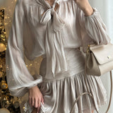 Becky | Women's Flowy Mini Party Dress with Balloon Sleeves