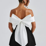 Jill | Women's Off-shoulder Mini Cocktail Dress with Bow
