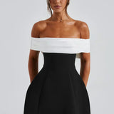 Jill | Women's Off-shoulder Mini Cocktail Dress with Bow