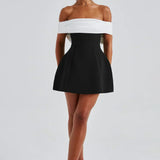 Jill | Women's Off-shoulder Mini Cocktail Dress with Bow