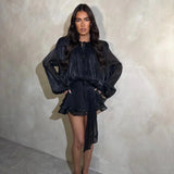 Lexi | Women's Mini Summer Dress with Ruffles and Balloon Sleeves