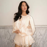 Lexi | Women's Mini Summer Dress with Ruffles and Balloon Sleeves