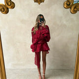 Lexi | Women's Mini Summer Dress with Ruffles and Balloon Sleeves