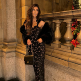 Megan | Women's Sleeveless Floral Maxi Party Dress