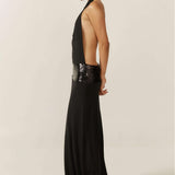 Senna | Women's Maxi Dress with Open Back and Sequin Details
