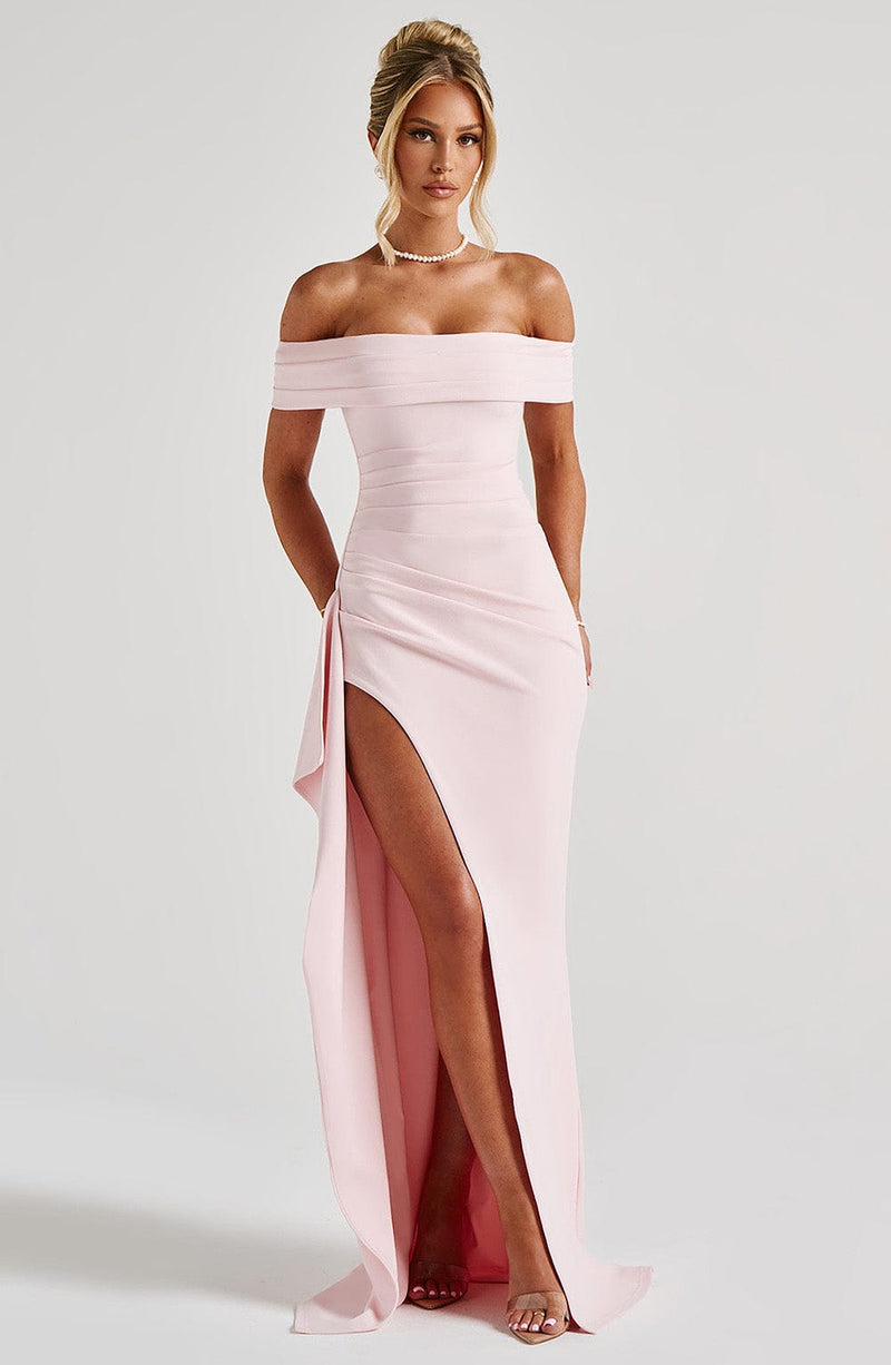 Belle | Bodycon Off-Shoulder Ruched Maxi Dress