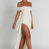 Belle | Bodycon Off-Shoulder Ruched Maxi Dress