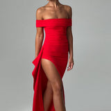 Belle | Bodycon Off-Shoulder Ruched Maxi Dress
