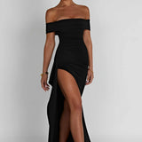 Belle | Bodycon Off-Shoulder Ruched Maxi Dress
