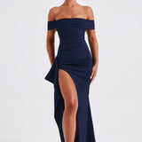 Belle | Bodycon Off-Shoulder Ruched Maxi Dress