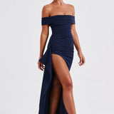 Belle | Bodycon Off-Shoulder Ruched Maxi Dress