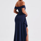 Belle | Bodycon Off-Shoulder Ruched Maxi Dress