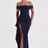 Belle | Bodycon Off-Shoulder Ruched Maxi Dress