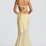 Megan | Layered Fluid Sculpted Bias-Cut Maxi Dress