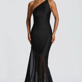 Megan | Layered Fluid Sculpted Bias-Cut Maxi Dress