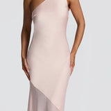 Megan | Layered Fluid Sculpted Bias-Cut Maxi Dress