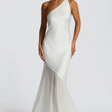 Feline | Bias-Cut Fluid Layered Skirt Sculpted Maxi Dress