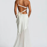Megan | Layered Fluid Sculpted Bias-Cut Maxi Dress