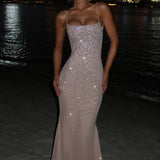 Luminara | Shimmering Refined Opulence Sculpted Maxi Dress