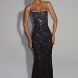 Josie | Sculpted Bodice Refined Opulence Shimmer Maxi Dress