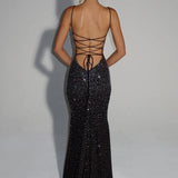 Luminara | Shimmering Refined Opulence Sculpted Maxi Dress
