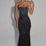 Luminara | Shimmering Refined Opulence Sculpted Maxi Dress