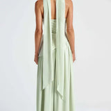Donna | Asymmetrical Strapless Sculpted Maxi Dress