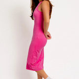 Claire | Comfort Fit Versatile Sleeveless Crew Neck Tank Top Midi Dress