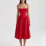 Amaria | Underwired Sweetheart Neckline Corset Midi Dress