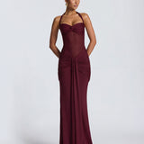 Valentina | Twisted Bust Sheer Mesh Maxi Dress