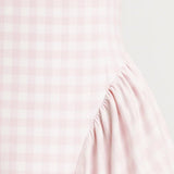 Nicolle | Retro Checkered Square-Neck Midi Dress