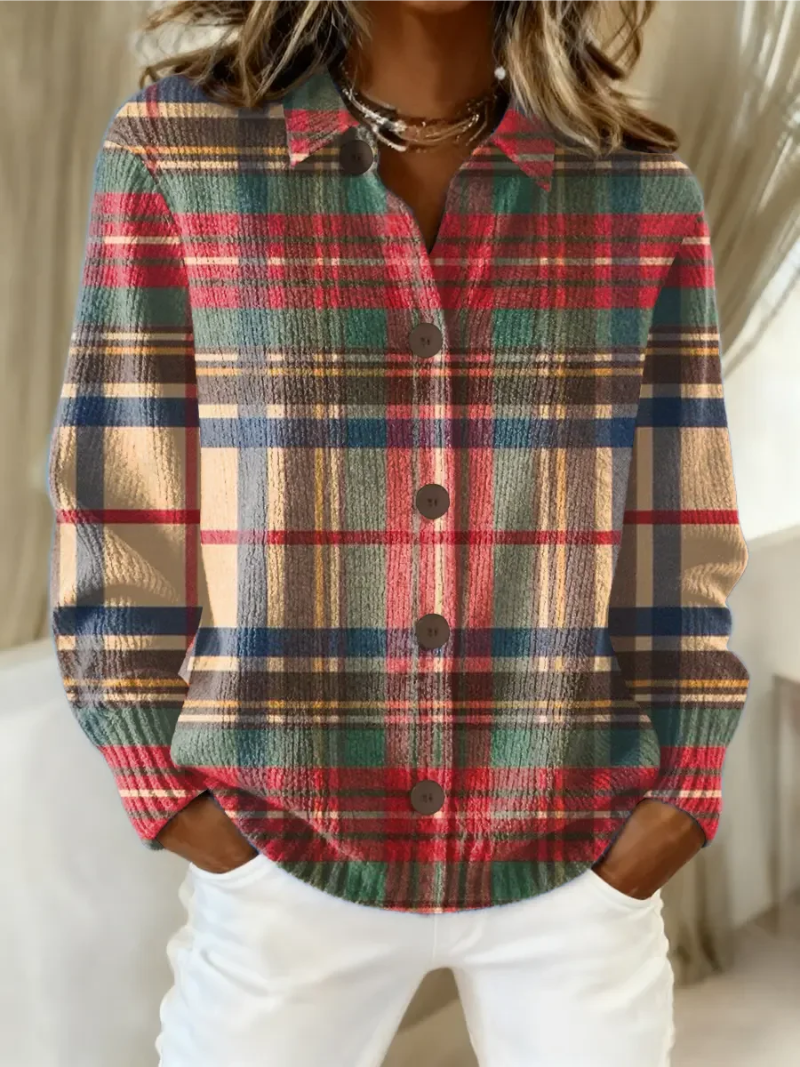 Monique | Multicoloured Check Button Cardigan