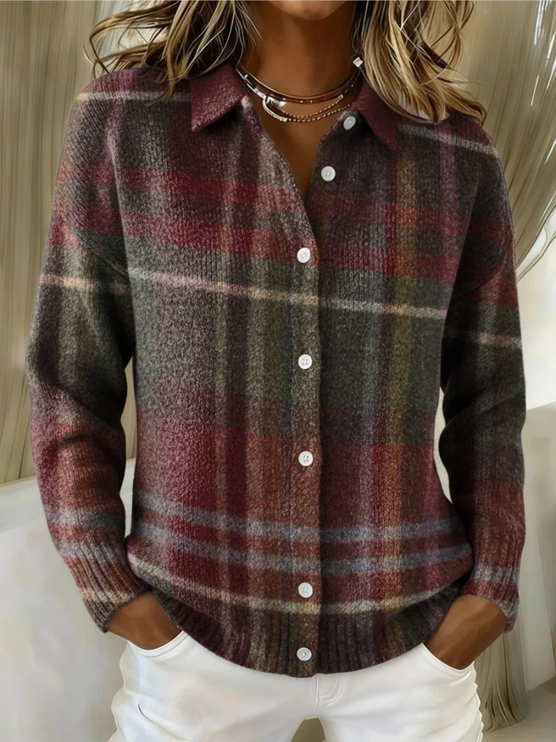 Martine | Classic Check Cardigan