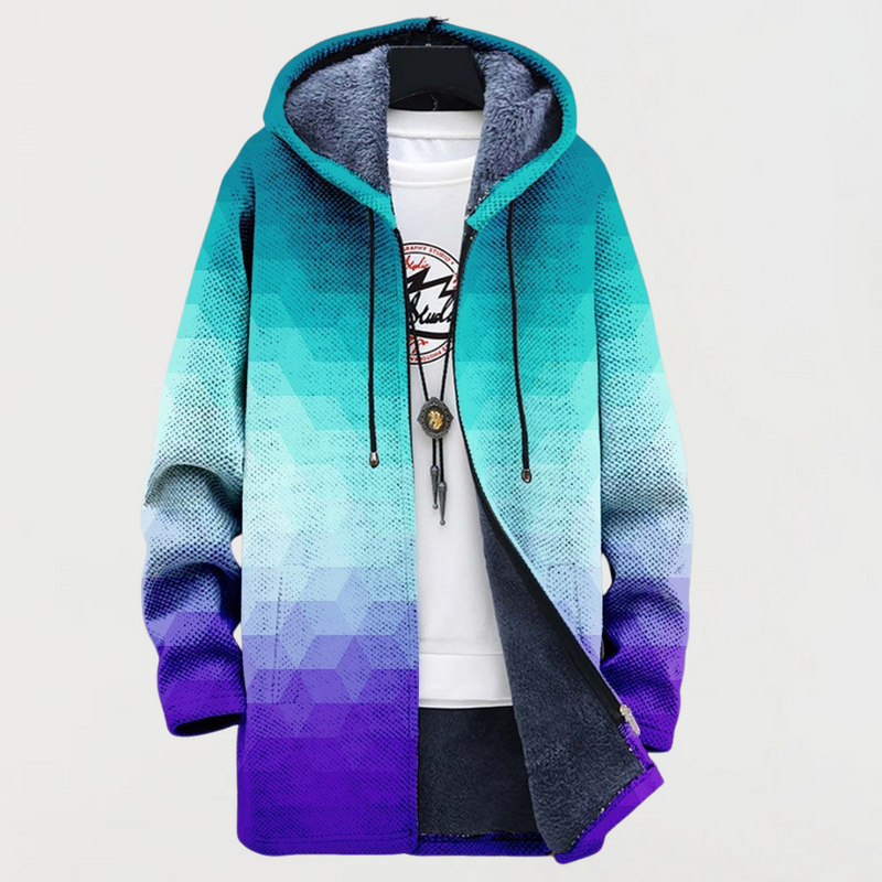 Blaithín - Hexagonal Gradient Print Coat