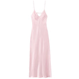 Lumière |Timeless Silk-Finish Lumière Luminous Slip Maxi Dress