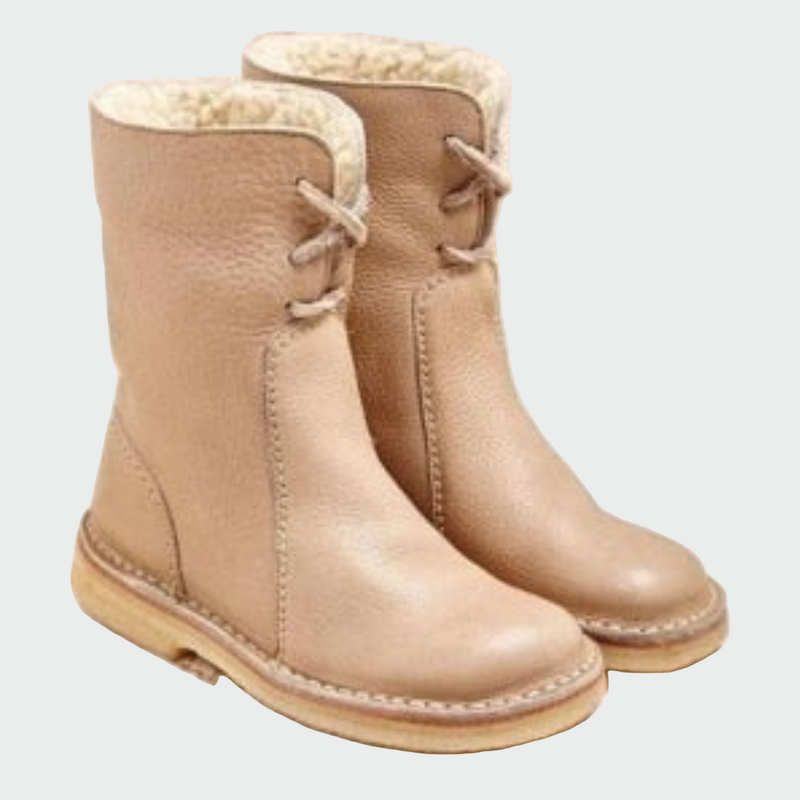 Valerie - Waterproof Leather Boots with Wool Lining