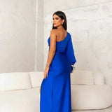 Izabela | One-Shoulder Elegant Evening Maxi Dress