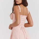 Carmen | Ruched Bodice with High Slit Midi Dress