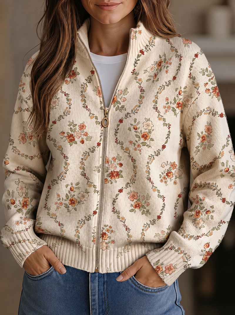 Adriana™ | Cream Print with Delicate Flowers