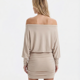Jaimey | Draped Top Ruched Fitted Skirt Mini Dress