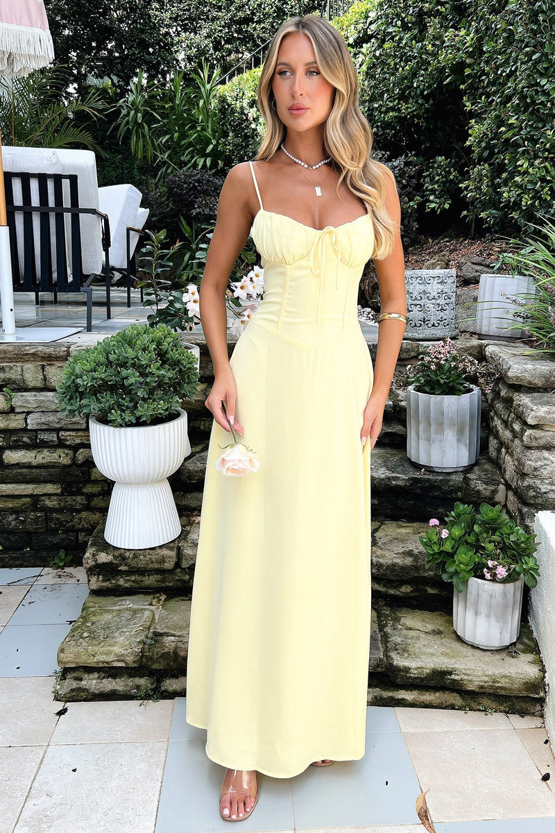 Mia | Sweetheart Tie-Front Flowy Maxi Dress