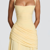 Adeline Maxi Dress | Elegant Satin Wedding Guest Dress