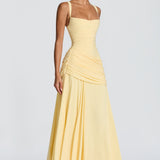Adeline Maxi Dress | Elegant Satin Wedding Guest Dress