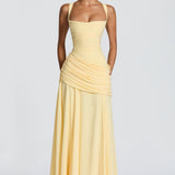 Adeline Maxi Dress | Elegant Satin Wedding Guest Dress