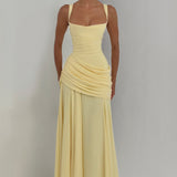 Adeline Maxi Dress | Elegant Satin Wedding Guest Dress