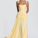 Adeline Maxi Dress | Elegant Satin Wedding Guest Dress
