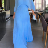 Maddy | Sophisticated Summer Vibrant Pleated Maxi Dress