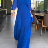 Maddy | Sophisticated Summer Vibrant Pleated Maxi Dress