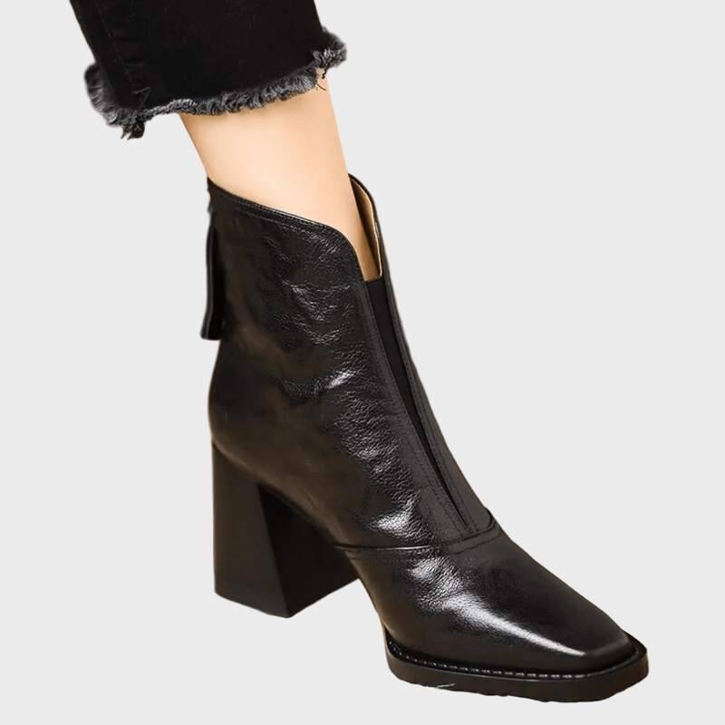Klaudia - Luxury Ankle Boots with Mid Heel